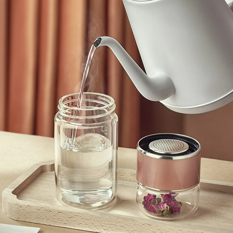 Tea Separation Double-Layer Glass Cup