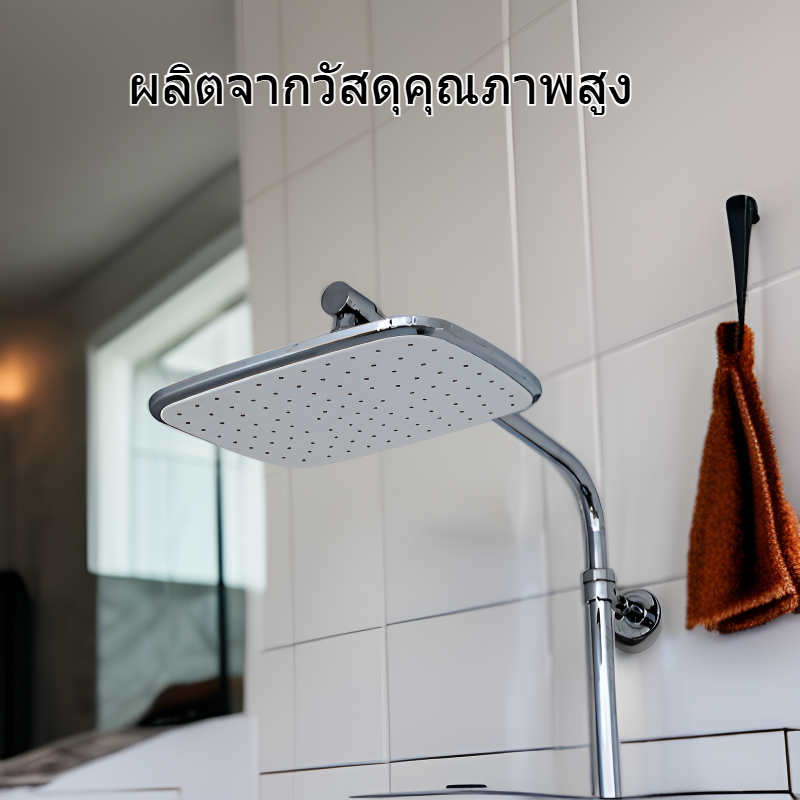 หัวฝักบัวมือถือสีดำ แบบพกพา