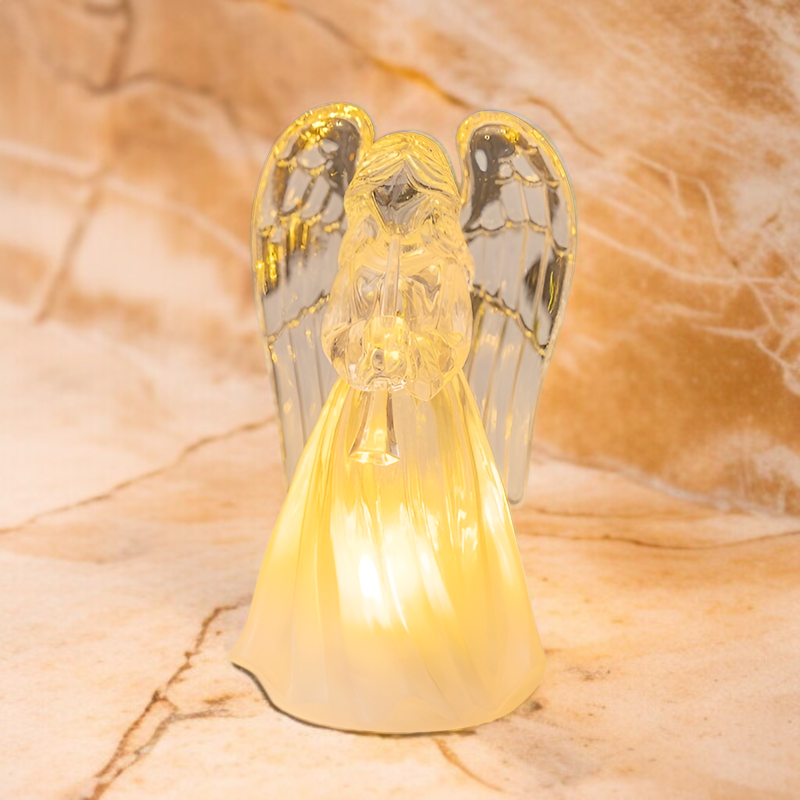 LED 光る小さな天使のアクリル模造クリスタル天使の飾りクリスマスデコレーション天使のナイトライト