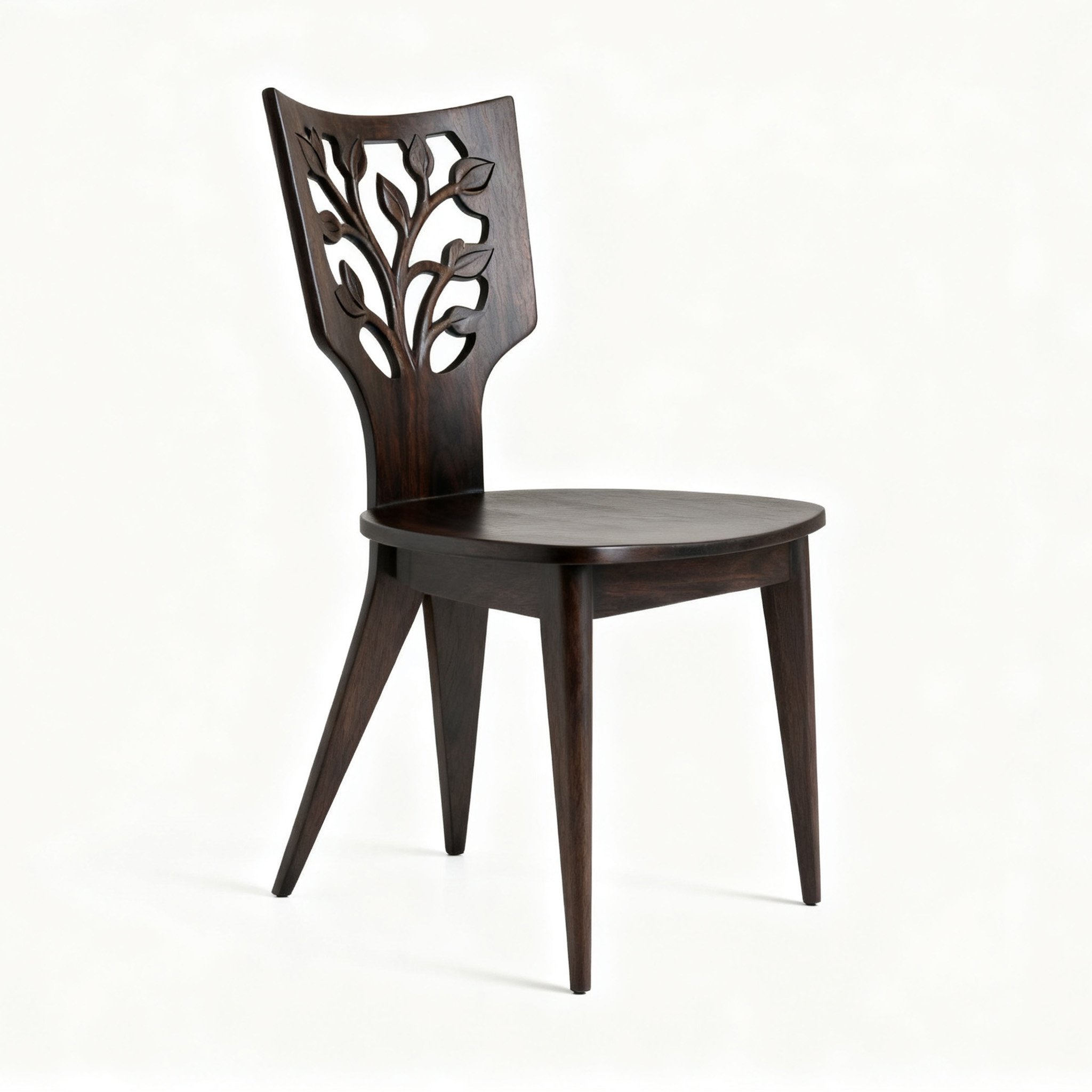 รายละเอียดลายแกะสลักบนเก้าอี้ไม้