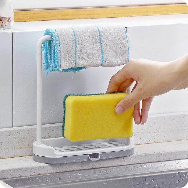 Kitchen dishcloth storage rack