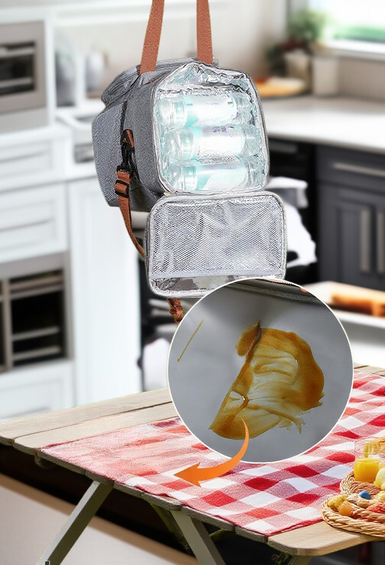 Refrigerated lunch box with secure locking mechanism