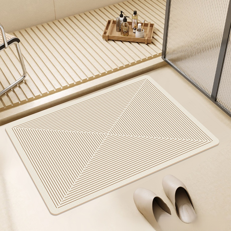 Cream Style Diatomaceous Earth Bathroom Mat
