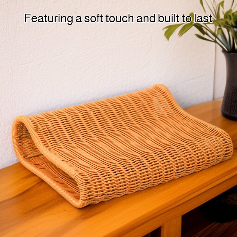 Rattan-Style Woven Pillow