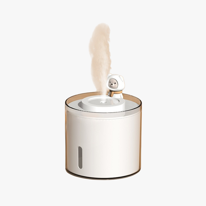 Small Home Humidifier White Bear Cute Mood Lamp Aroma Diffuser