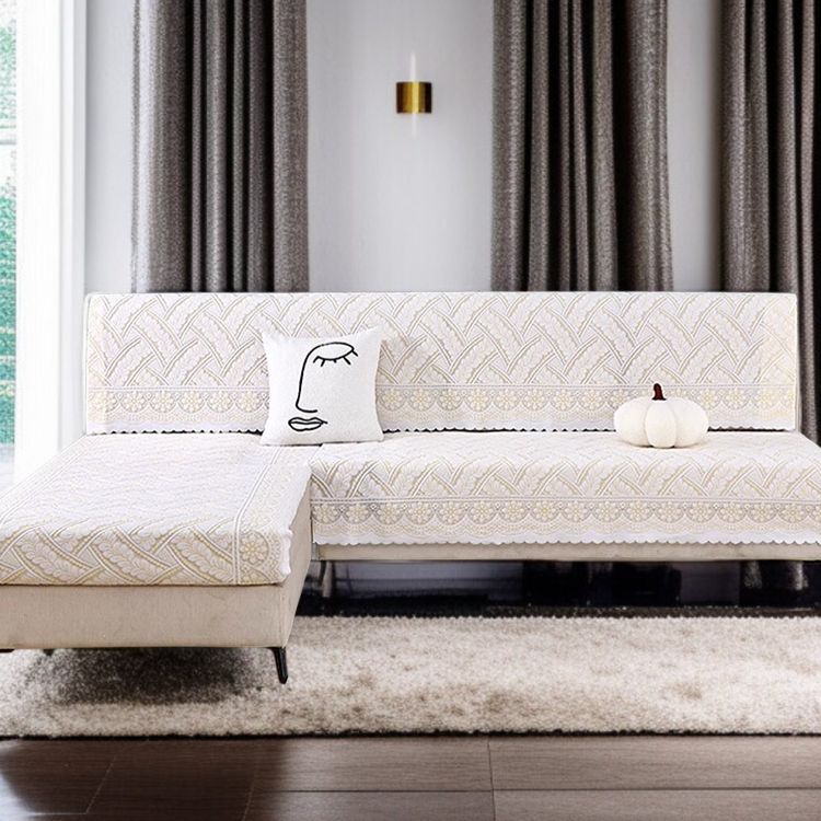 다용도 소파 커버 꽃봉오리 프린지 커버 타월 커팅 소파 커버