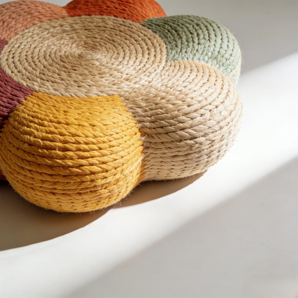 천연 라탄 수제 방석 세트 (2개입)