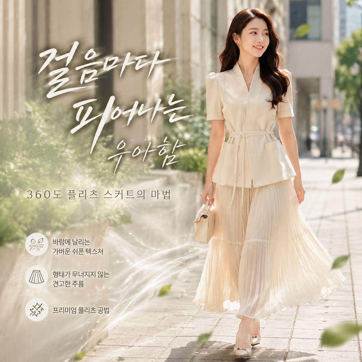 여름 홍콩 스타일 여성 투피스 스커트