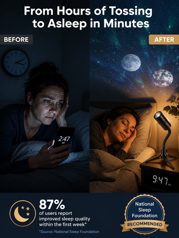 【Strolling through the Starry Sea】Universe Starry Sky Ocean Projection Lamp