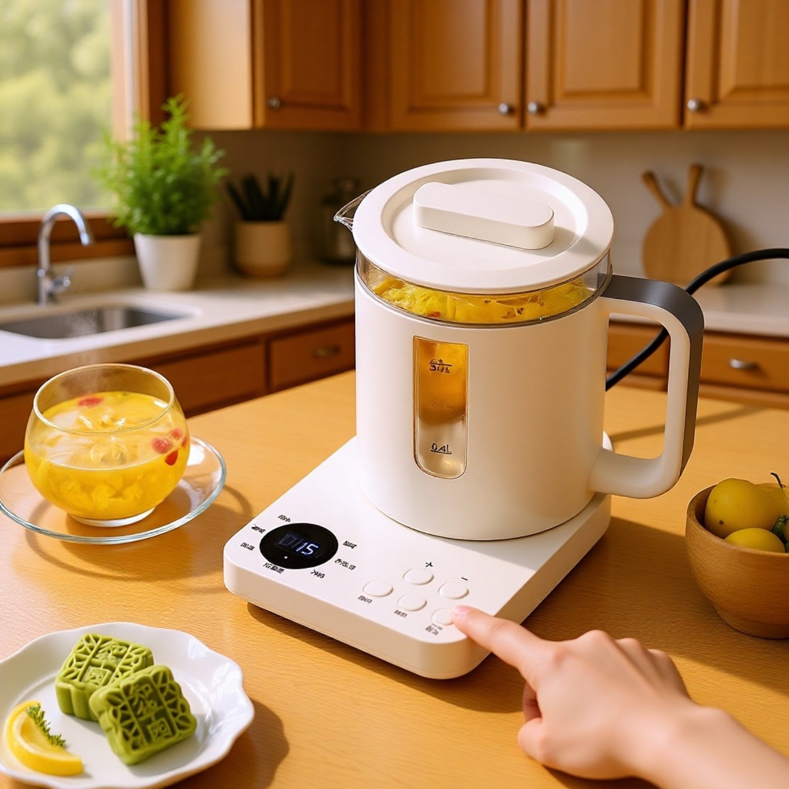 家庭用ガラス健康ポット・薬煎じ＆お茶煮器