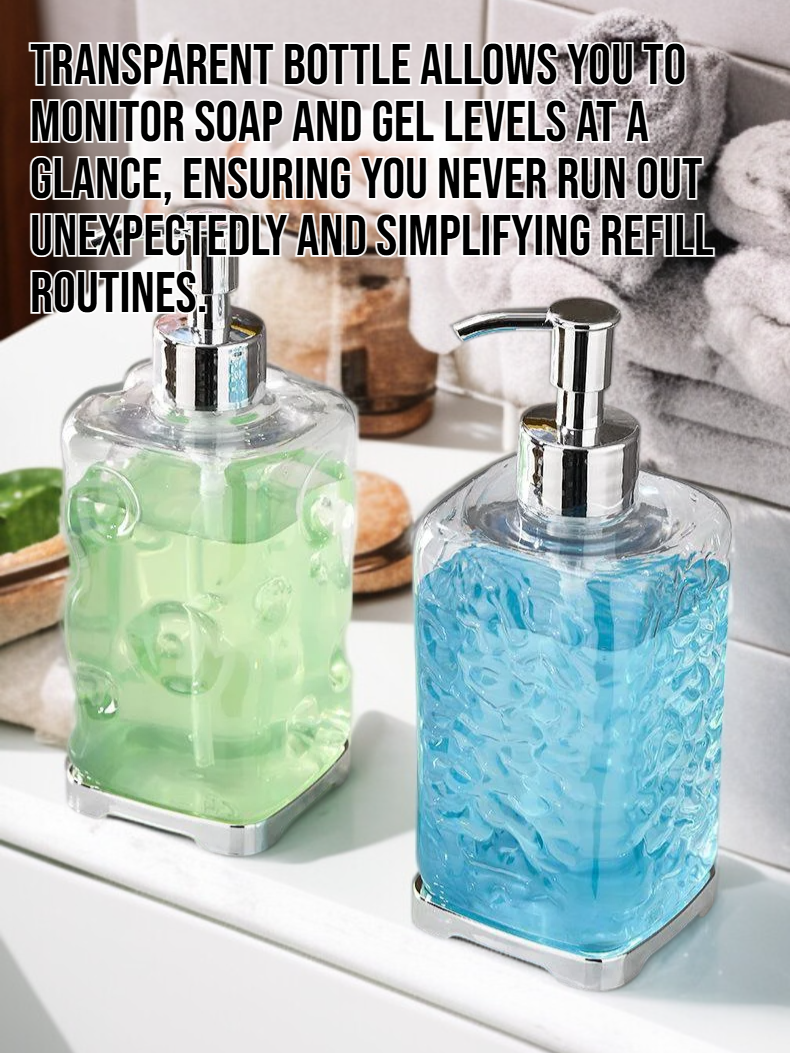 Sleek and sophisticated bathroom dispenser bottles set