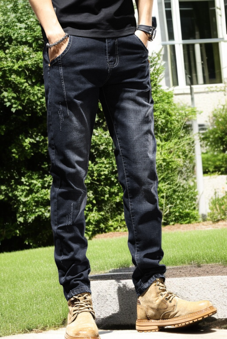 남자 캐주얼 청바지 뒷모습 사진