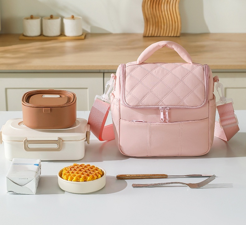 Lightweight cooler bag open with storage space