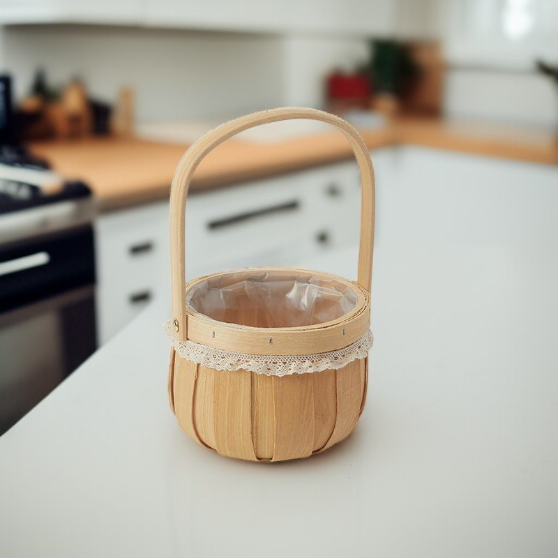 Woven Rattan Hand Basket