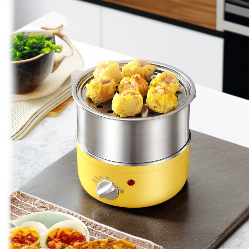 Edelstahl-Eier-Dampfkocher mit Schmortopf