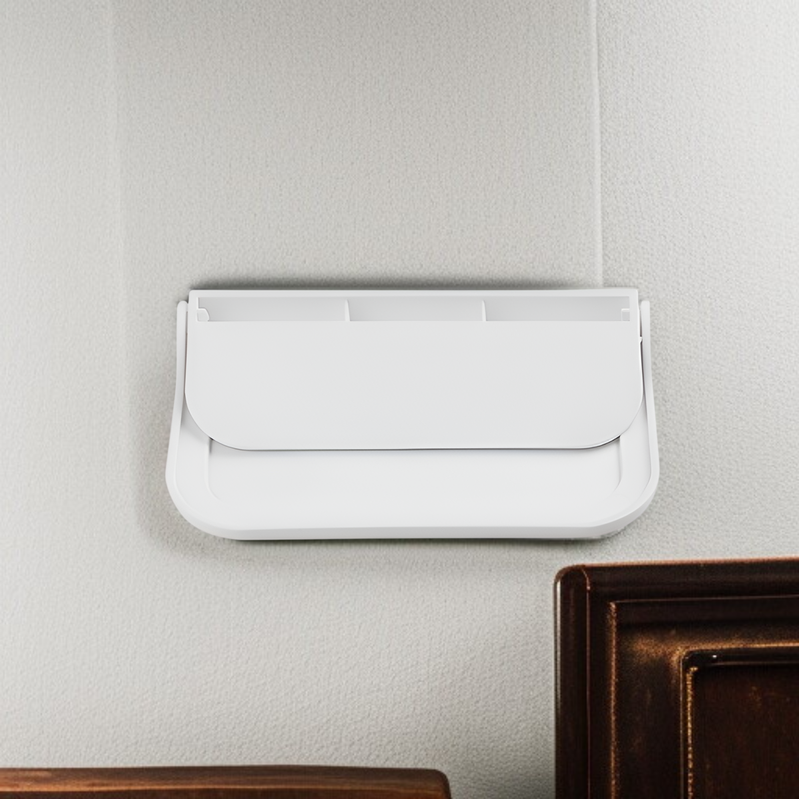 ベッドサイド収納ラック 壁掛け式 折りたたみボード 浴室トイレ収納 パンチングなし 壁掛け式