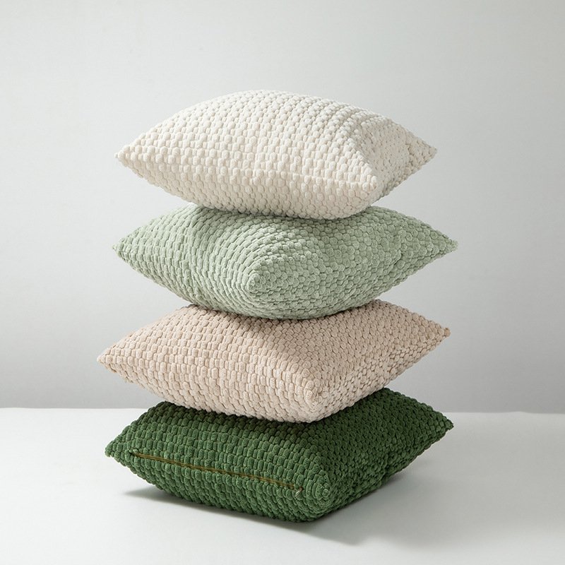 链条灯芯绒抱枕枕套