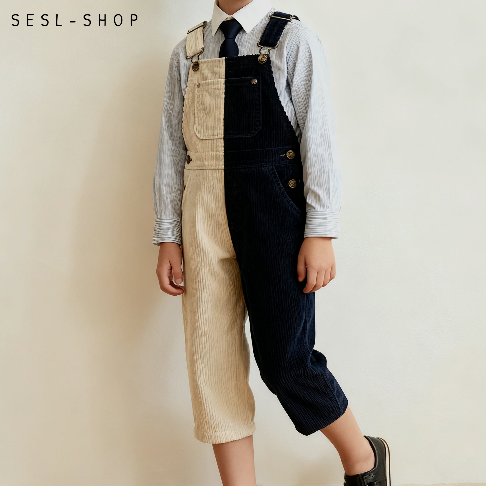 ชุดเอี๊ยมคอร์ดูรอยสไตล์เรโทร