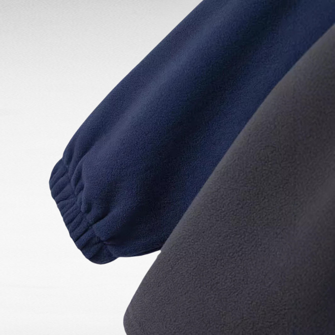 Herren-Fleece-Sweatshirt, beidseitig tragbar, Stehkragen, Frühling & Herbst