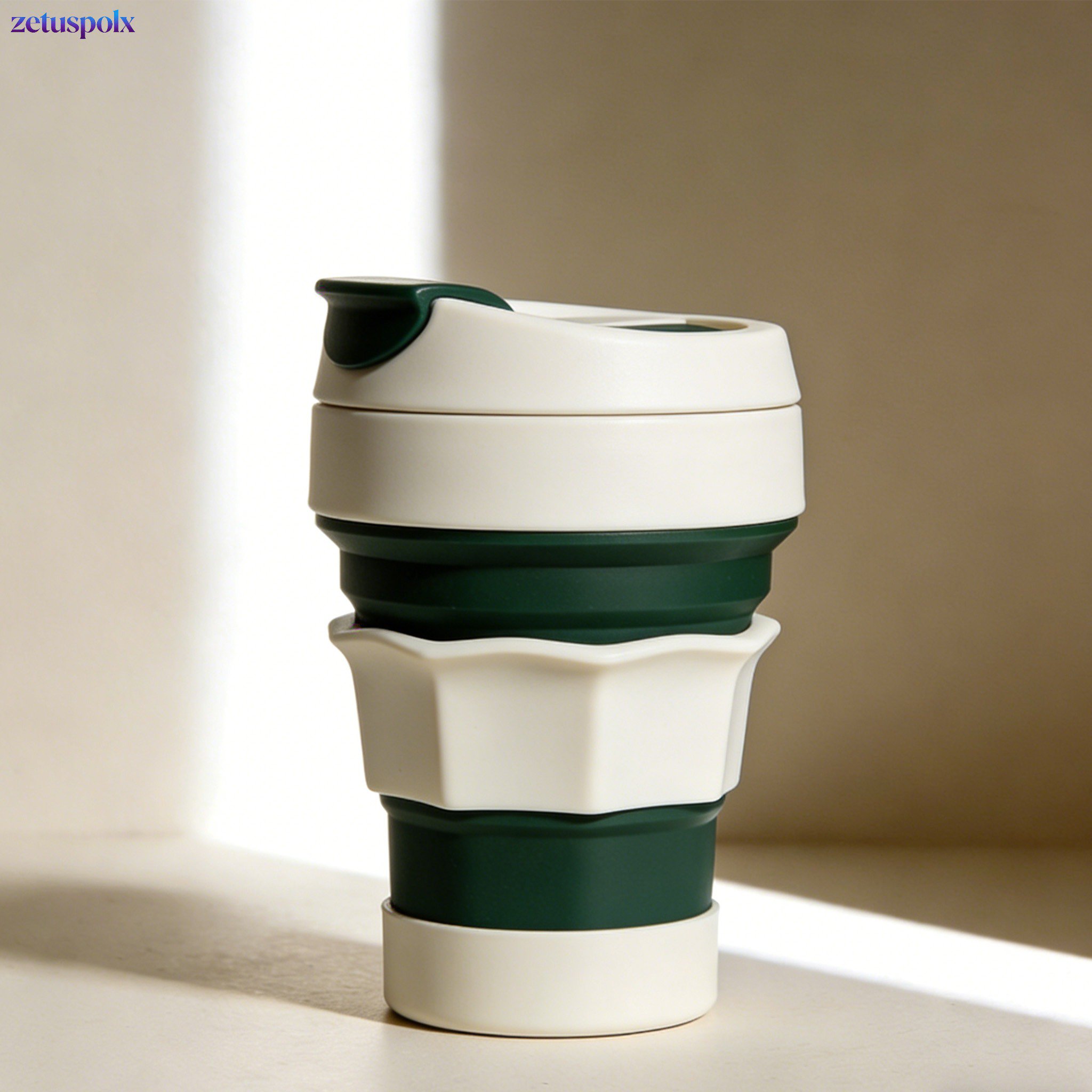 Portable travel mug fits in backpack