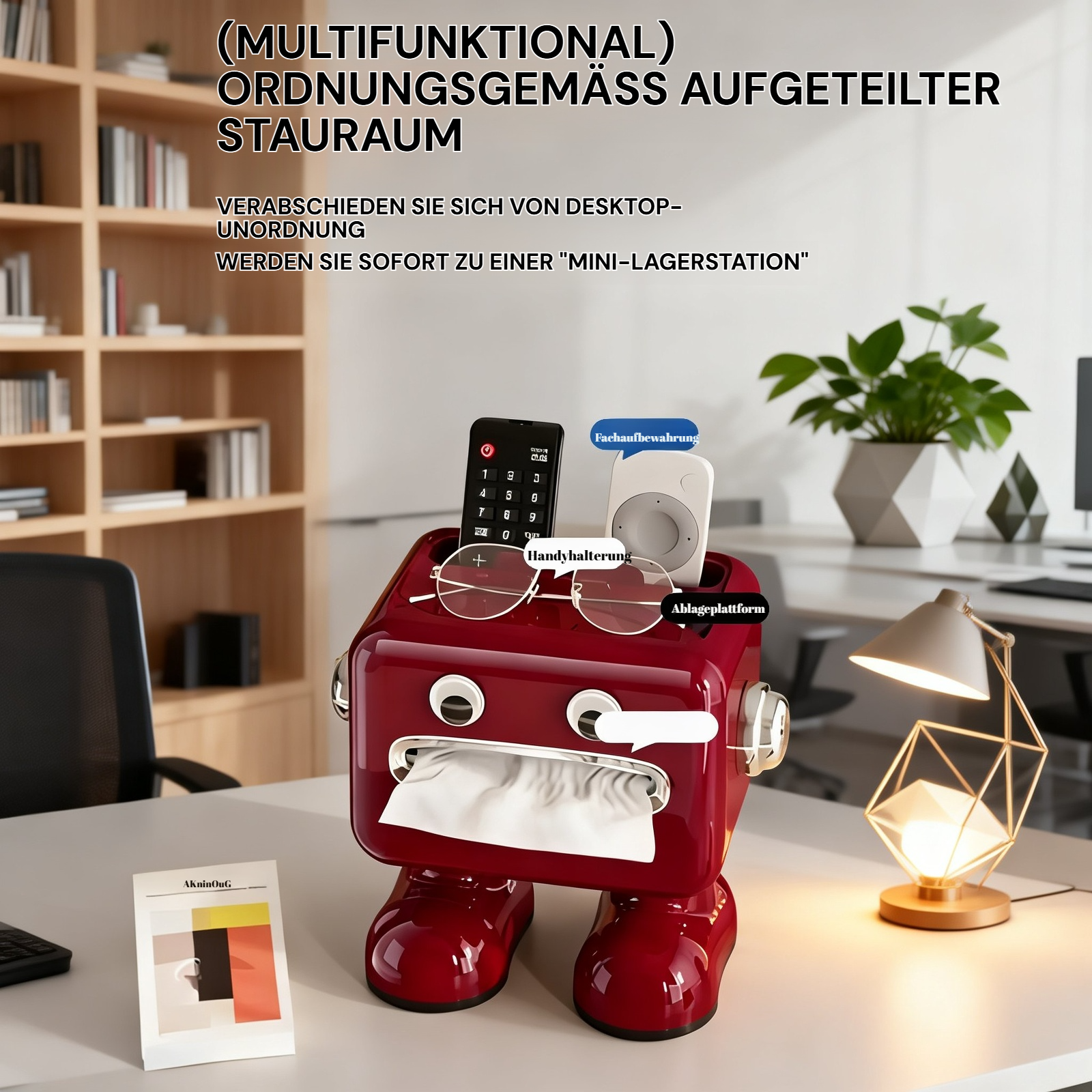 Aufbewahrungs-Taschentuchbox mit Ständer für Wohnzimmer und Esszimmer