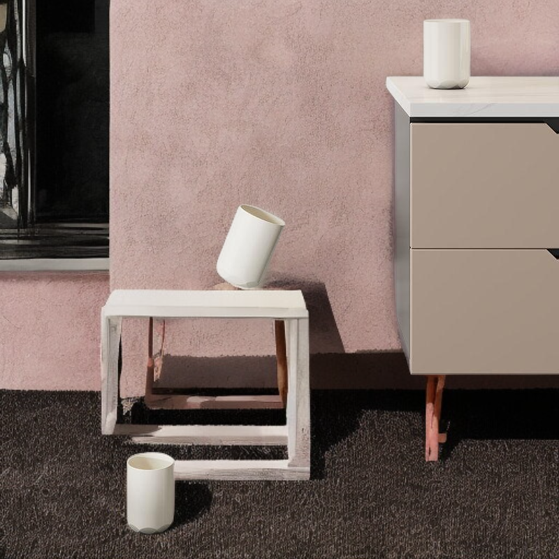 Wiszący na ścianie stojak na szczoteczki i kubki do płukania ust bez wiercenia do łazienki