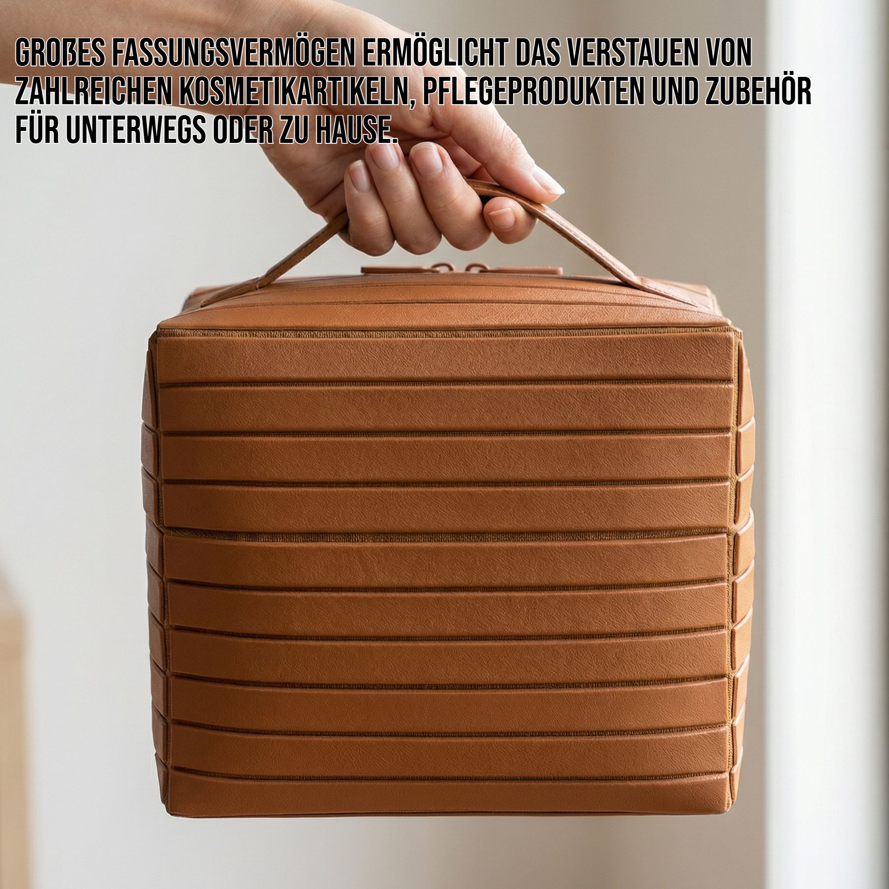 Einfache, praktische Kosmetiktasche mit großem Fassungsvermögen