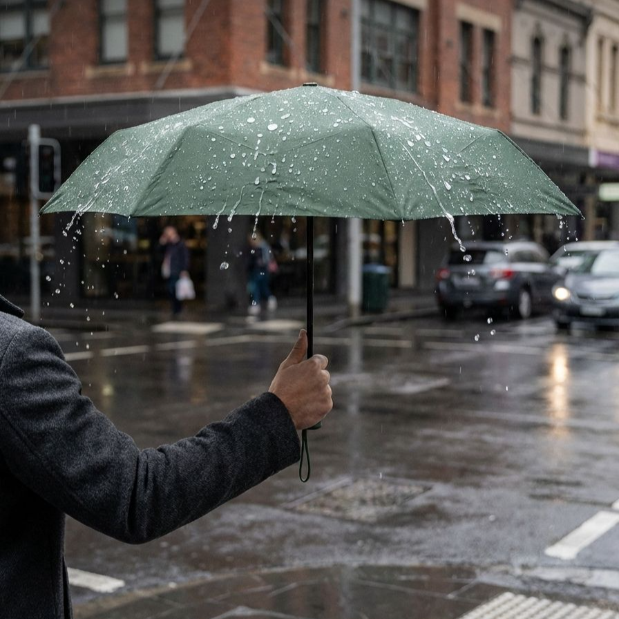 コンパクトに折りたためるビニール日傘