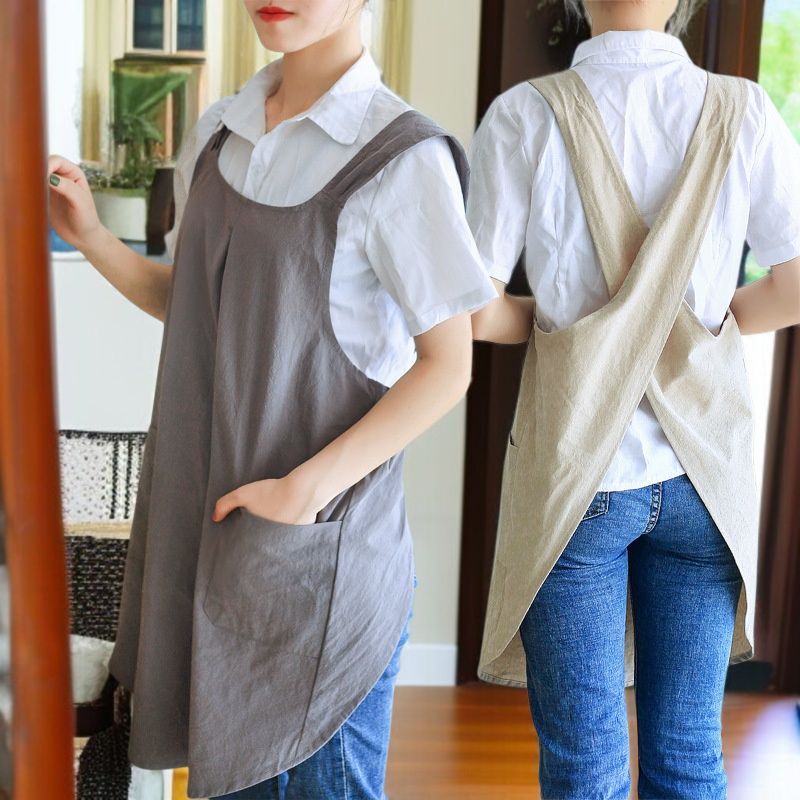 女性用コンフォートエプロン コットン・リネン・エプロン フラワーショップ ホーム タイツフリースタイ コンフォートカバーオール