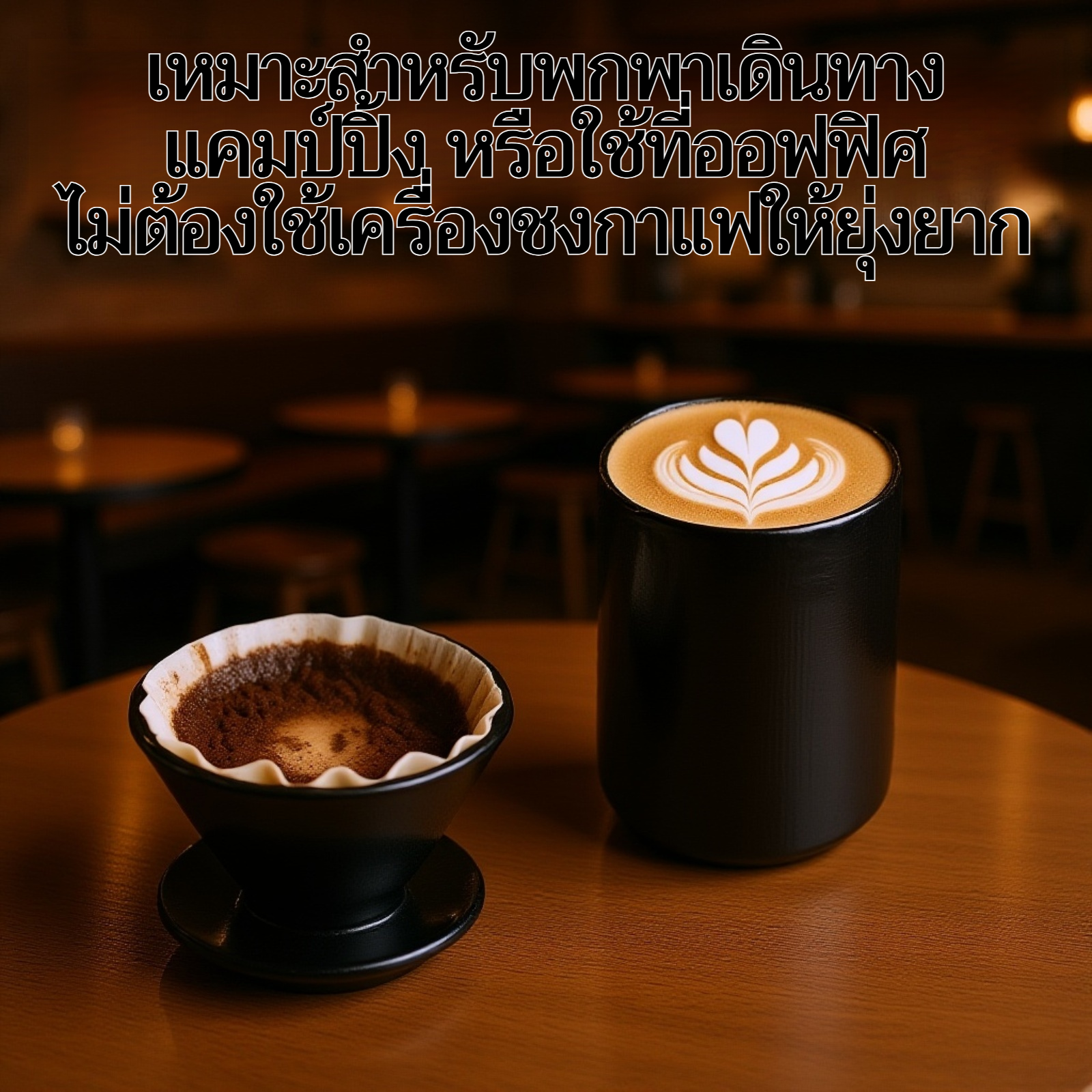 ชุดถ้วยกาแฟแบบดริปเสิร์ฟครั้งเดียวพร้อมใช้งาน