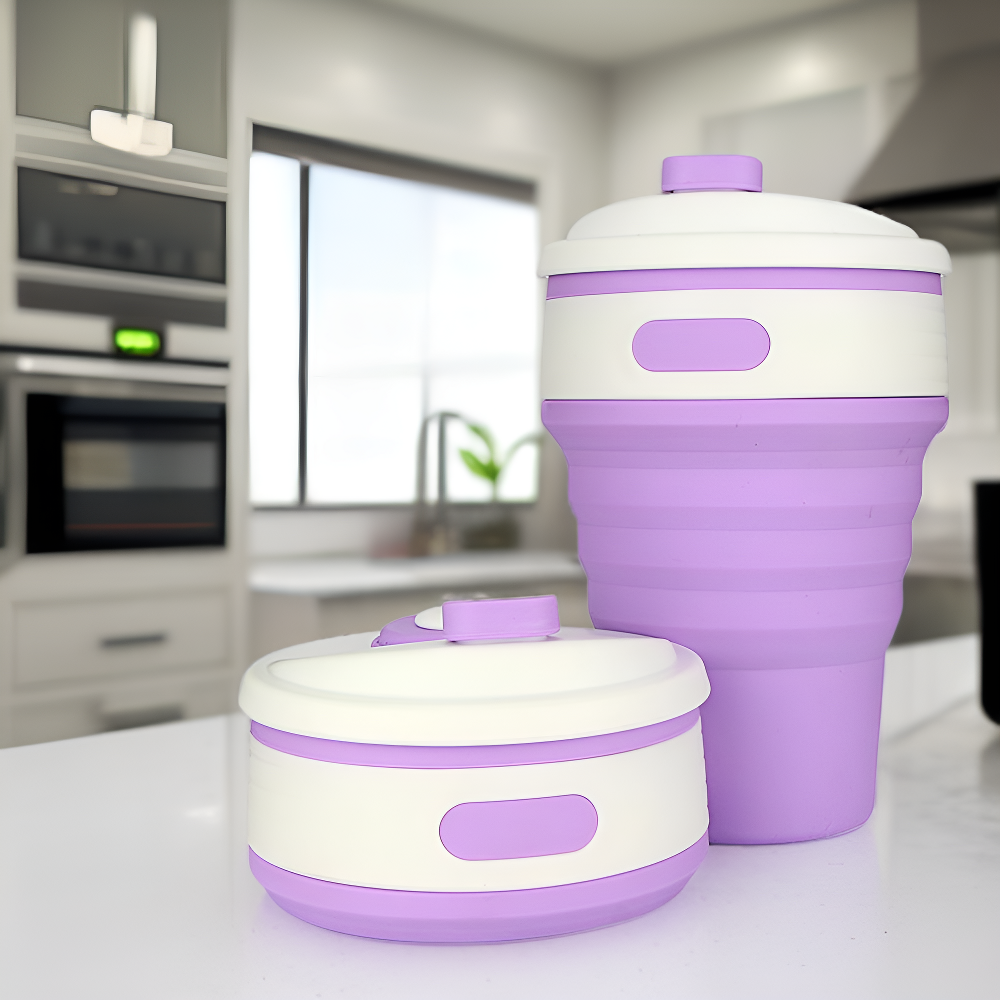 Botella de agua plegable de silicona