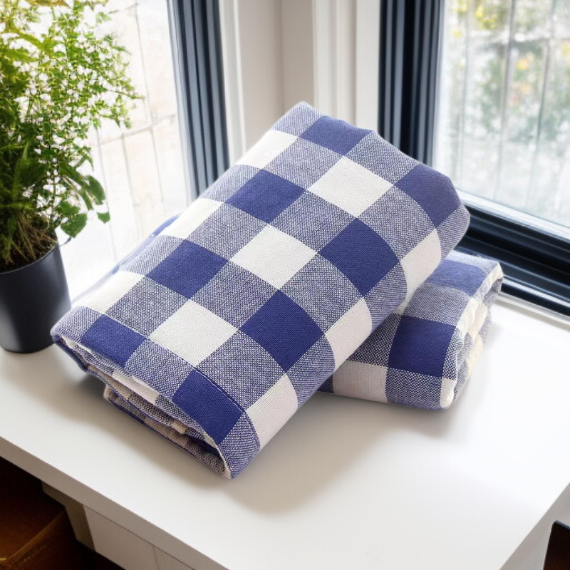 순면 일본풍 거즈 체크 성인 세안타월