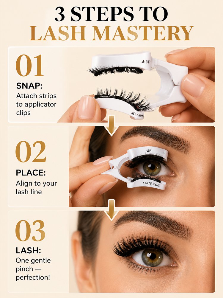 [1-Second Makeup Application & Portable Storage Box] Magnetic False Eyelash Set