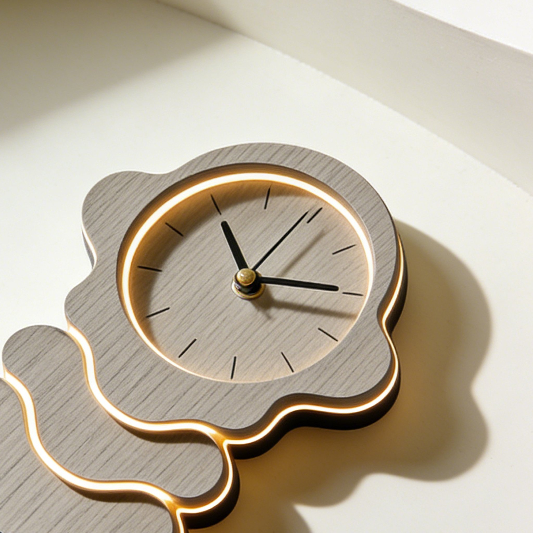 シンプルデザインのデスククロック正面画像