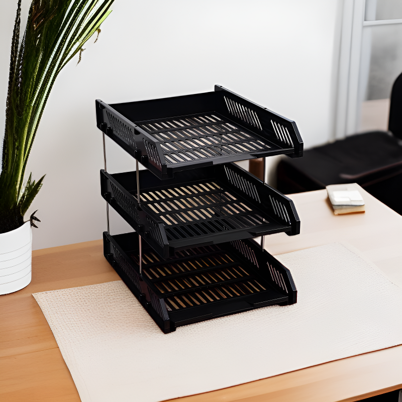 Student File Organizer Rack, Office Desktop File Tray, Cleaning Storage Box