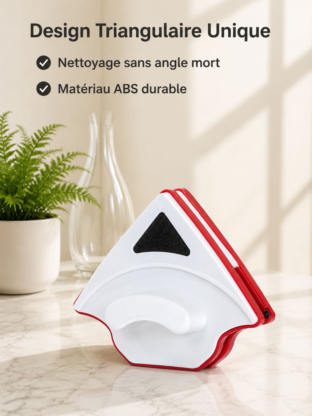 Outil de nettoyage pour vitres à simple vitrage, usage domestique