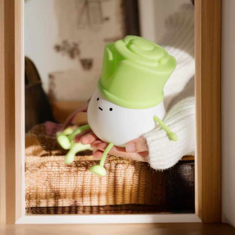 โคมไฟหัวเตียงรูปหัวหอมสร้างสรรค์ โคมไฟตกแต่งห้องนอนแบบชาร์จได้ ของขวัญตกแต่งบ้าน