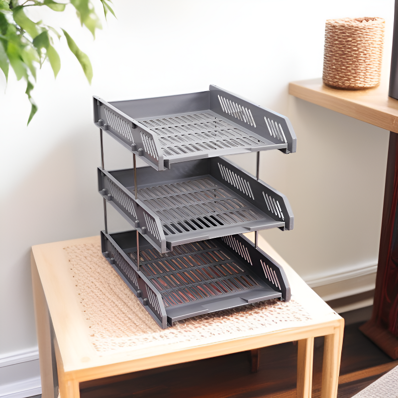 Student File Organizer Rack, Office Desktop File Tray, Cleaning Storage Box