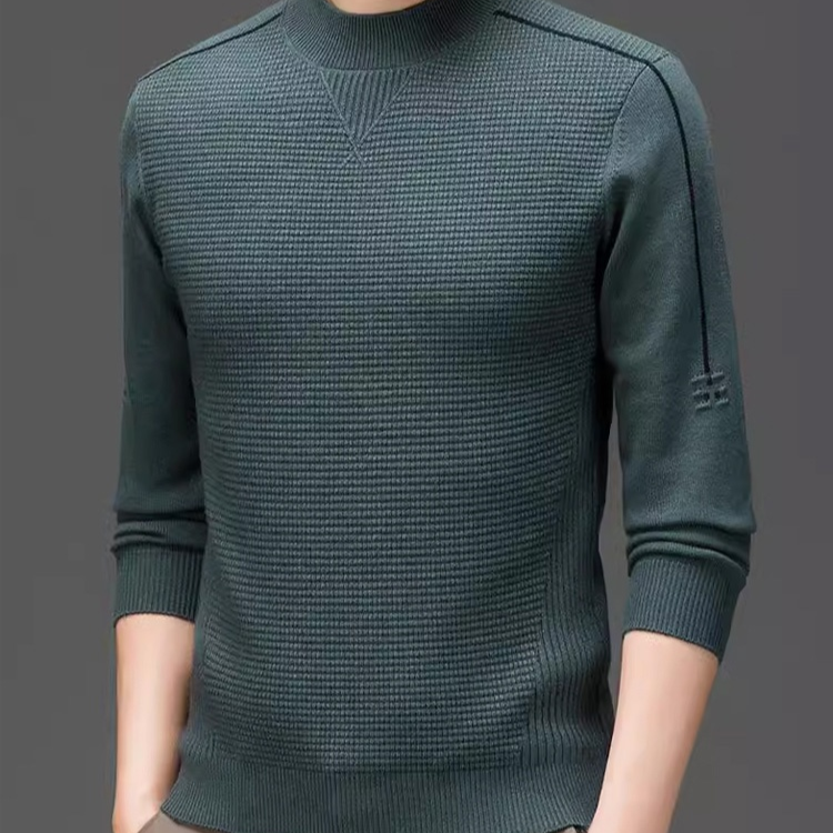 남성 와플 니트 맨투맨