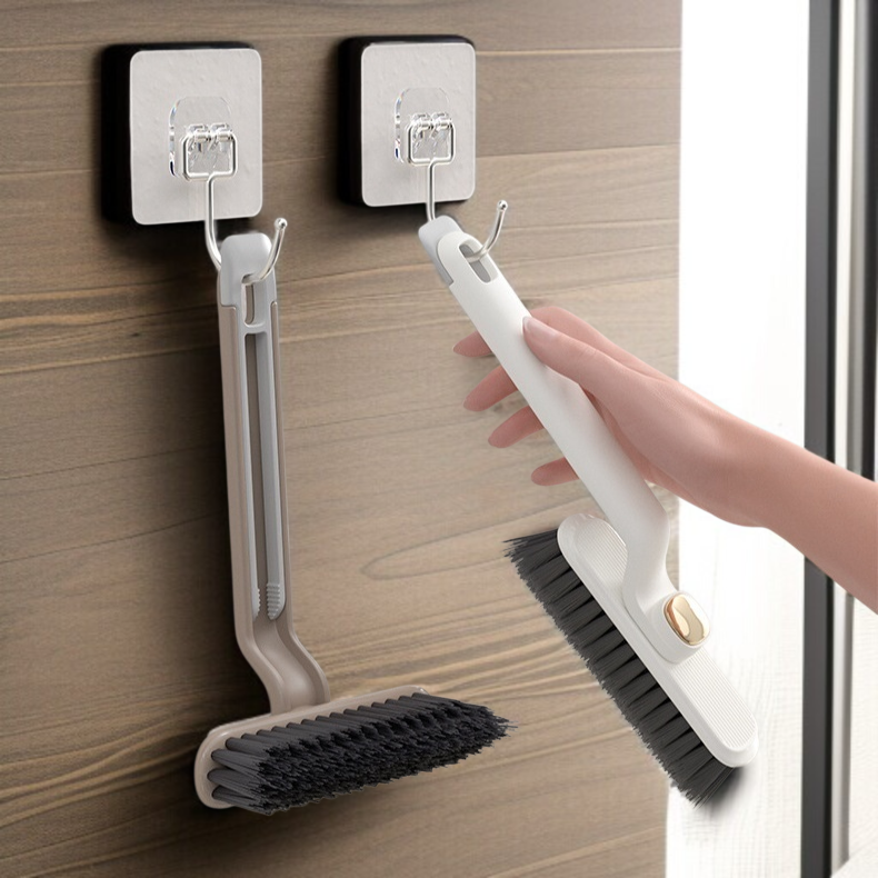 シームブラシ 多目的硬質毛壁ブラシ 浴室タイル隙間掃除ブラシ 回転ブラシヘッド