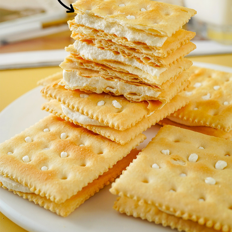 饱腹乳粉夹心牛轧饼干 休闲下午茶点心