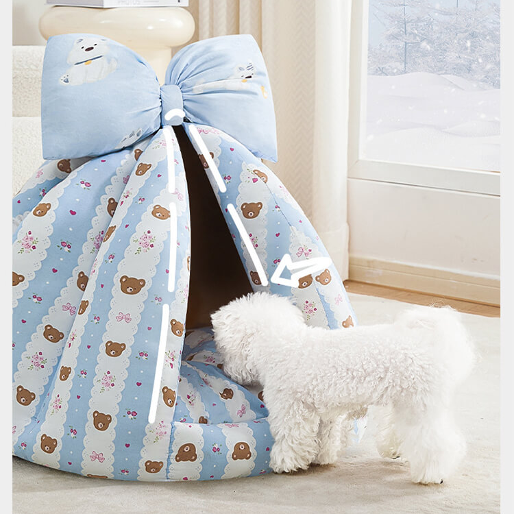 INS Style Bowknot Cat Bed