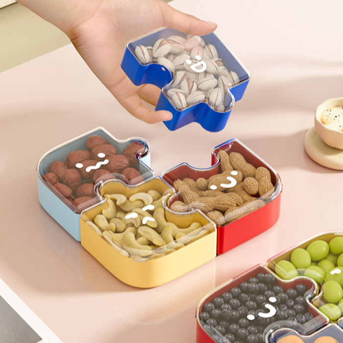 Creative Puzzle Fruit Plate for Living Room Coffee Table