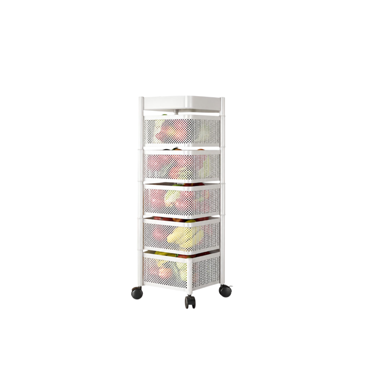 Household Multi-Layer Floor Standing Kitchen Shelf