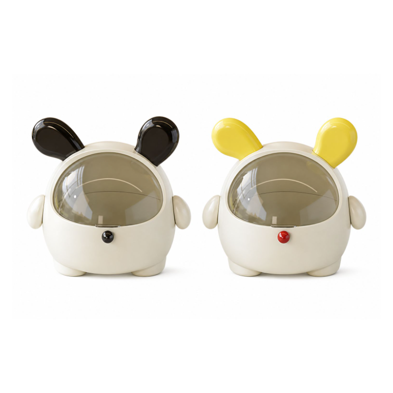 Multifunctional Desktop Trash Bin with Lid, Creative Home Organizer