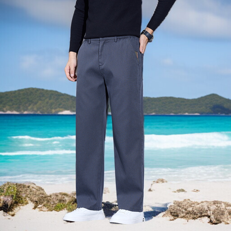 라이트 럭셔리 남성 팬츠 가을 남성 캐주얼 팬츠 와이드 팬츠