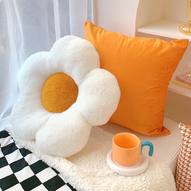 雛菊花瓣抱枕少女心，INS風太陽花沙發靠墊靠枕