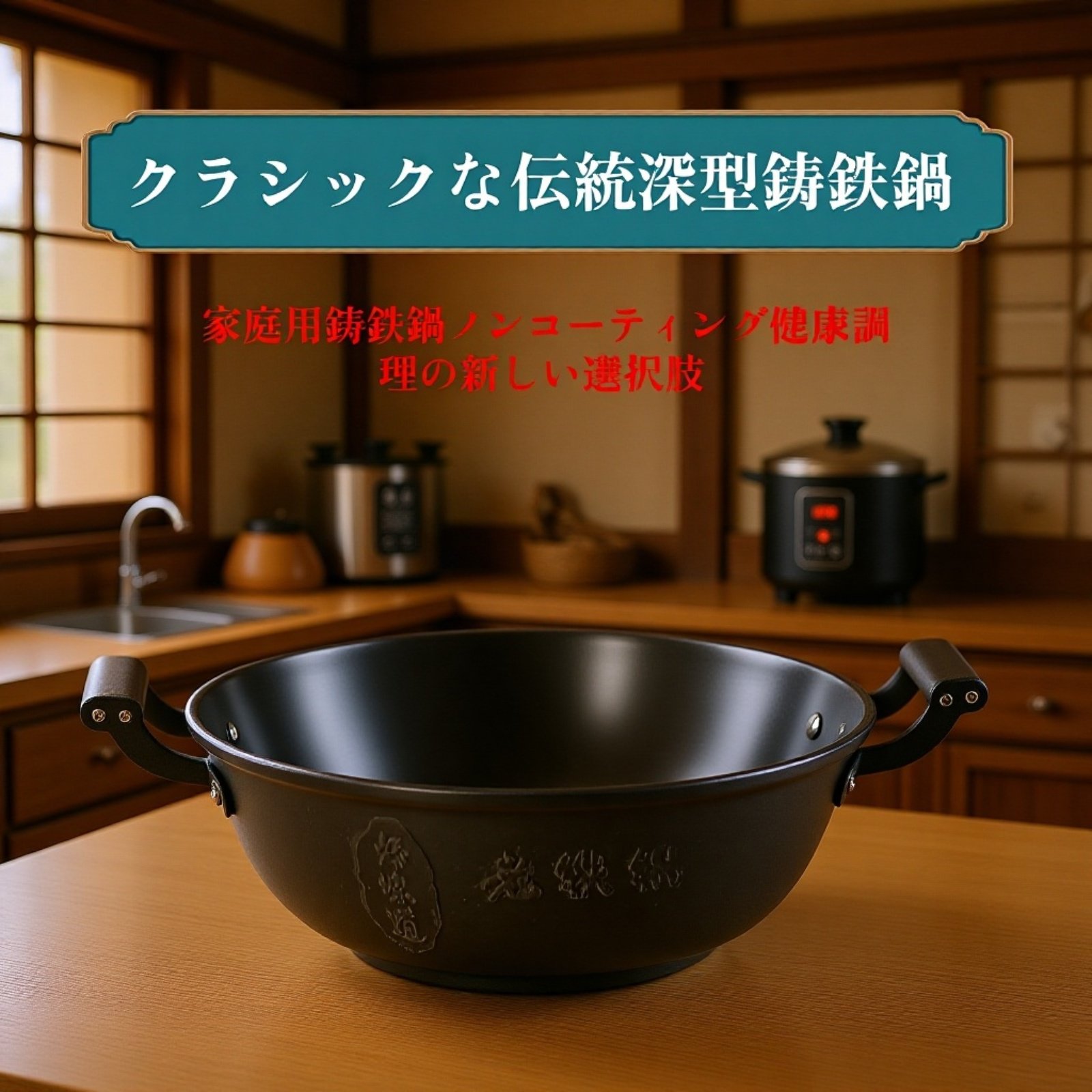 家庭用ノンスティックコーティング鍋　煮込み鍋　スープ鍋