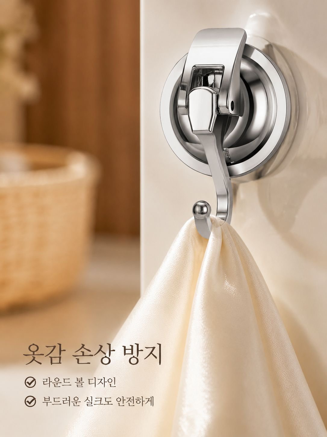 욕실에서 사용하는 강력 흡착 걸이