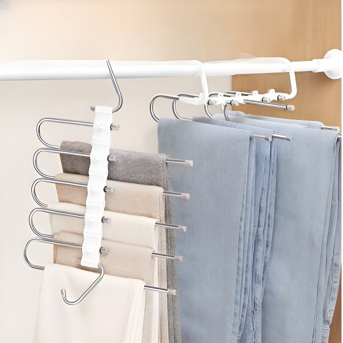 折りたたみ式伸縮ズボンハンガー